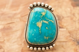 Native American Jewelry Fox Turquoise Sterling Silver Ring